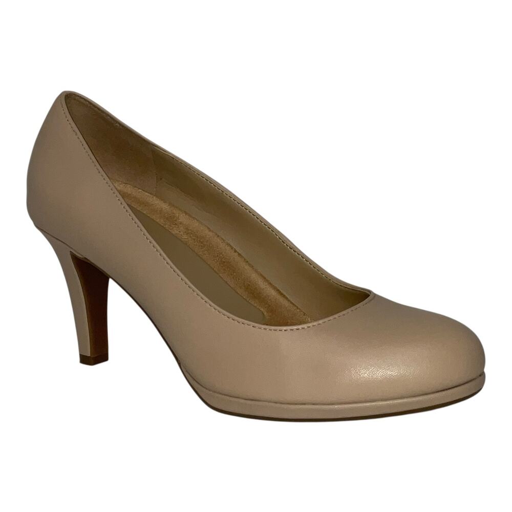 Naturalizer Women’s Michelle Leather Platform High Heel Pumps Taupe Size 7 1/2 W